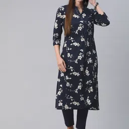 Readiprint Fashions Women Floral Printed Regular Sequinned Pure Cotton Kurta with Trousers-picture-50