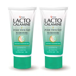 Lacto Calamine Set Of 2 Non-Sticky Aloe Vera Gel With Vitamin E & Glycerin - 150g Each-50