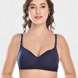 Designer Bugs Lightly Padded Non Wired Seamless Cotton T-Shirt Bra-image-71