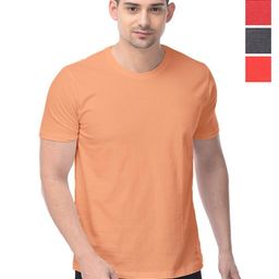 COLOR CAPITAL Unisex Pack Of 4 Solid Round Neck Cotton T-shirts-image-80