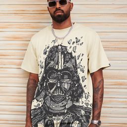 The Souled Store Off White Graphic Printed Pure Cotton T-shirt-image-9