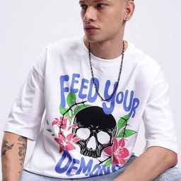 Kook N Keech Oversized Fit Graphic Printed Pure Cotton T-shirt-picture-47