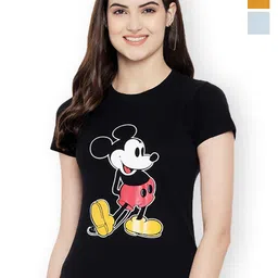 Fabflee Women Multicoloured 3 Printed Extended Sleeves T-shirt-image-96