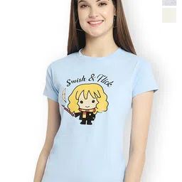 Fabflee Women Multicoloured 3 Printed Extended Sleeves T-shirt-image-82
