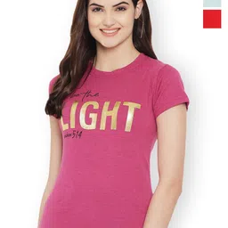 Fabflee Women Multicoloured 3 Printed Extended Sleeves T-shirt-image-65
