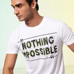 HRX by Hrithik Roshan Men Lifestyle Typography Printed Pure Cotton T-shirt-image-84