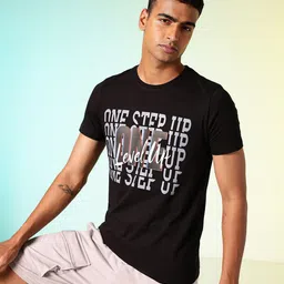 HRX by Hrithik Roshan Men Lifestyle Typography Printed Pure Cotton T-shirt-image-89