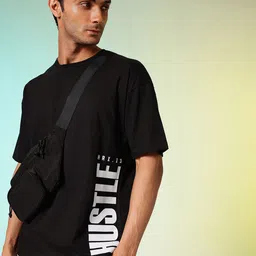 HRX by Hrithik Roshan Men Printed Drop-Shoulder Sleeves Oversized Pure Cotton T-shirt-picture-34