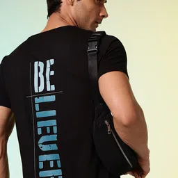 HRX by Hrithik Roshan Men Lifestyle Typography Printed Pure Cotton T-shirt-image-90