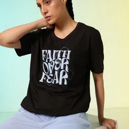 HRX by Hrithik Roshan Typography Printed Pure Cotton T-shirt-image-34