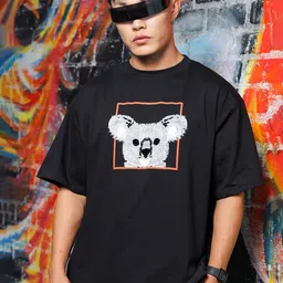 House of Koala Graphic Printed Drop Shoulder Oversized T-Shirt-image-23