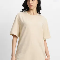 JUNEBERRY  Pack Of 2  Round Neck Pure Cotton Oversized T-shirt-image-88