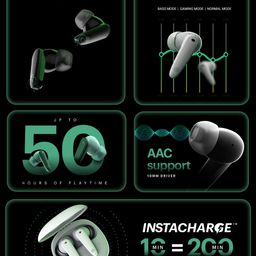 NOISE Buds VS404 Truly Wireless Earbuds with 50H Playtime and Quad Mic ENC - Snow White image 3
