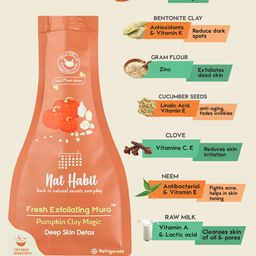Nat Habit Set of 2 Fresh Exfoliating Mura Face Exfoliator with Pumpkin Clay Magic-25g Each image 3