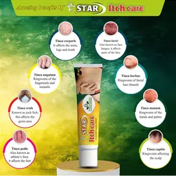 Jagdamba Herbal Star Itch Care Set Of 2 Cream For Inflammation and Fungal Infection- 30 g image 2