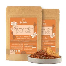Nat Habit Set of 2 Therapeutic Cinnamon Respite Foot Salt with Fresh Marigold - 54 g Each-2