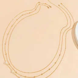 AQUASTREET Minimalist Set Of 3 Gold-Plated Beach Layered Waist Chain image 3