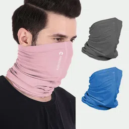 FREECULTR Unisex Pack of 3 Blue Charcoal &Grey Bamboo Anti-Microbial Multipurpose Headband-56