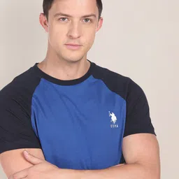U.S. Polo Assn. Men Colourblock Pure Cotton T-Shirt-image-17