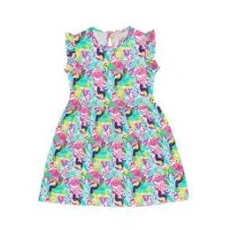 Flamingo Print A-line Dress-image-44