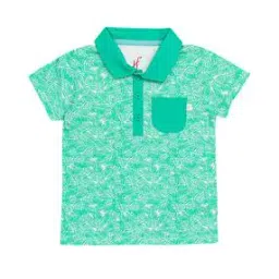 Tropical Print Polo T-shirt-image-16
