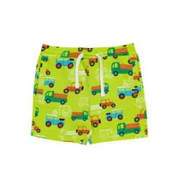 Printed Flat-Front Shorts with Insert Pockets-0