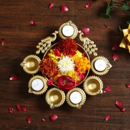 aapno rajasthan Modern Golden Metal Urli-picture-2