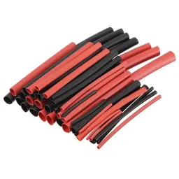 A Set of 150mm Long Heat Shrink Sleeve (1mm to 5mm) Red and Black Industrial Grade WOER (HST)-11