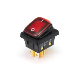4 Pins 220V 12V UL Illuminated 30A Rocker Switch – RED-10