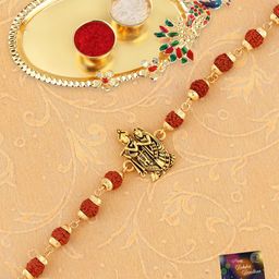 Silver Shine Radha Krishna Rakhi With Pooja Thali Roli Chawal And Greeting Card-22