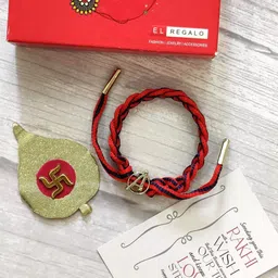 EL REGALO Bracelet Rakhi Combo for Bhaiya With Roli Chawal Shagun and Greeting Card-picture-31