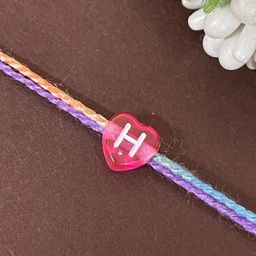 Digital Dress Room H Alphabet Charm Detail Rakhi-82