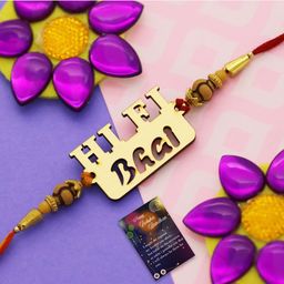 Silver Shine Rakhi With Roli Chawal Greeting Card-image-68