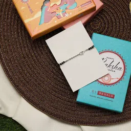 EL REGALO Evil Eye Beaded Rakhi With Roli Rice & Greeting Card-49