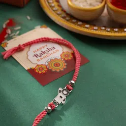 VIRAASI Boys Silver Astronaut Rakhi With Roli Chawal & Card-13