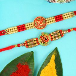 TIED RIBBONS Unisex Set Of 2 Panjabi Rakhis-image-89