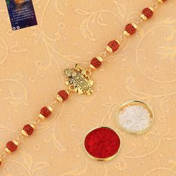 Silver Shine Unisex Rakhi With Roli Chawal And Greeting Card-image-51