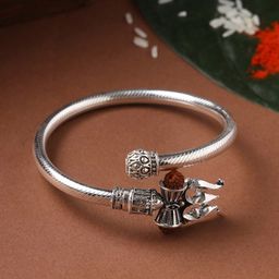 CraftVatika Rudraksh Oxidised Wraparound Rakhi with Greeting Card-21