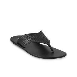 Mochi Men Black Textured Comfort Sandals-image-21