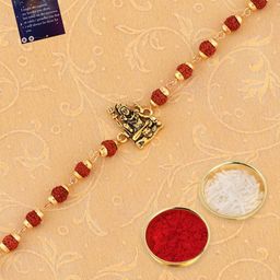 Silver Shine Set Of 2 Rakhi For Bhaiya & Roli Chawal Card Pooja Thali Gift Set Box-image-62