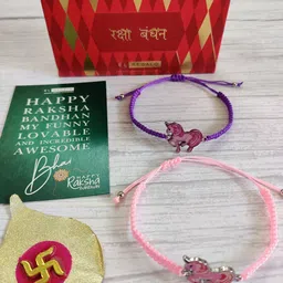 EL REGALO Pack Of 2 Wraparound Rakhi & Roli Chawal-image-15