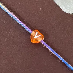 Digital Dress Room V Alphabet Charm Detail Rakhi-84