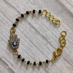 EL REGALO Kids Gold-Toned Nazaria Rakhi Combo with Greeting Card & Roli Chawal Shagun-image-64