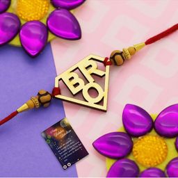 Silver Shine Rakhi With Roli Chawal Greeting Card-image-76