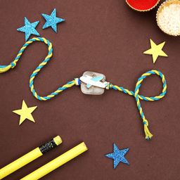 Aapno Rajasthan Aeroplane Rakhi With Roli Chawal & Greetings Card-13