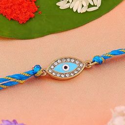 Estele Gold-Plated Evil Eye Crystals-Studded Rakhi-image-40