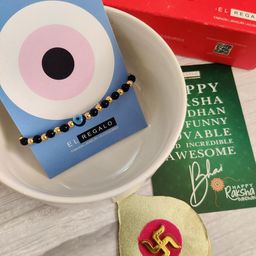 EL REGALO Bracelet Rakhi Combo for Baby With Roli Chawal Shagun and Greeting Card-48