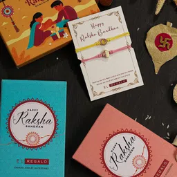 EL REGALO Set Of 2 Embellished Bhaiya Bhabhi Rakhi-image-50