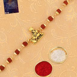 Silver Shine Set Of 2 Rakhi For Bhaiya & Roli Chawal Card Pooja Thali Gift Set Box-image-94
