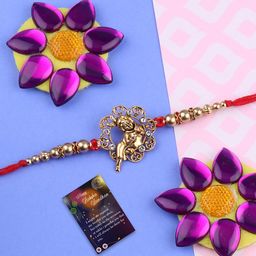 Silver Shine 2 Rakhi With Roli Chawal Greeting Card-image-34